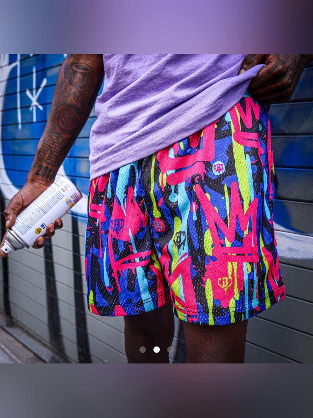 ADULT NWT Baseball Lifestyle 101 BL101 Men’s Graffiti Short L Black Pink Blue